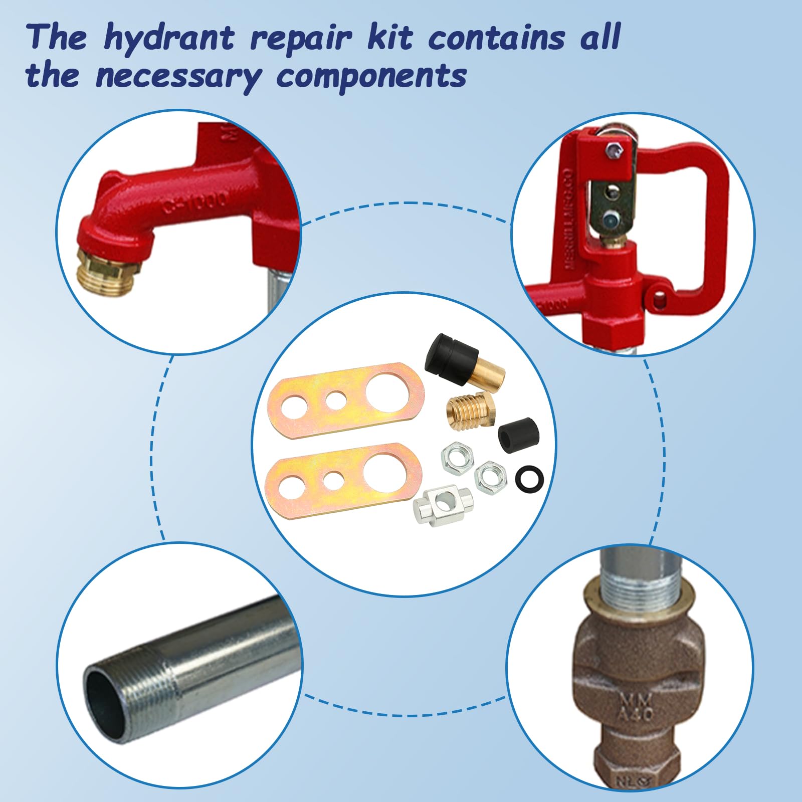 Kit de piezas de hidrante para Merrill C-1000 Yard Hydrant Head Assembly 1 paquete