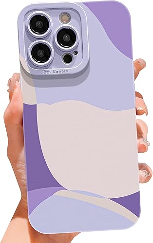 YKCZL Funda compatible con iPhone 15 Pro Max de 6.7 pulgadas, bonito patrón de corazón pintado con diseño de corazón, protector completo de lente de