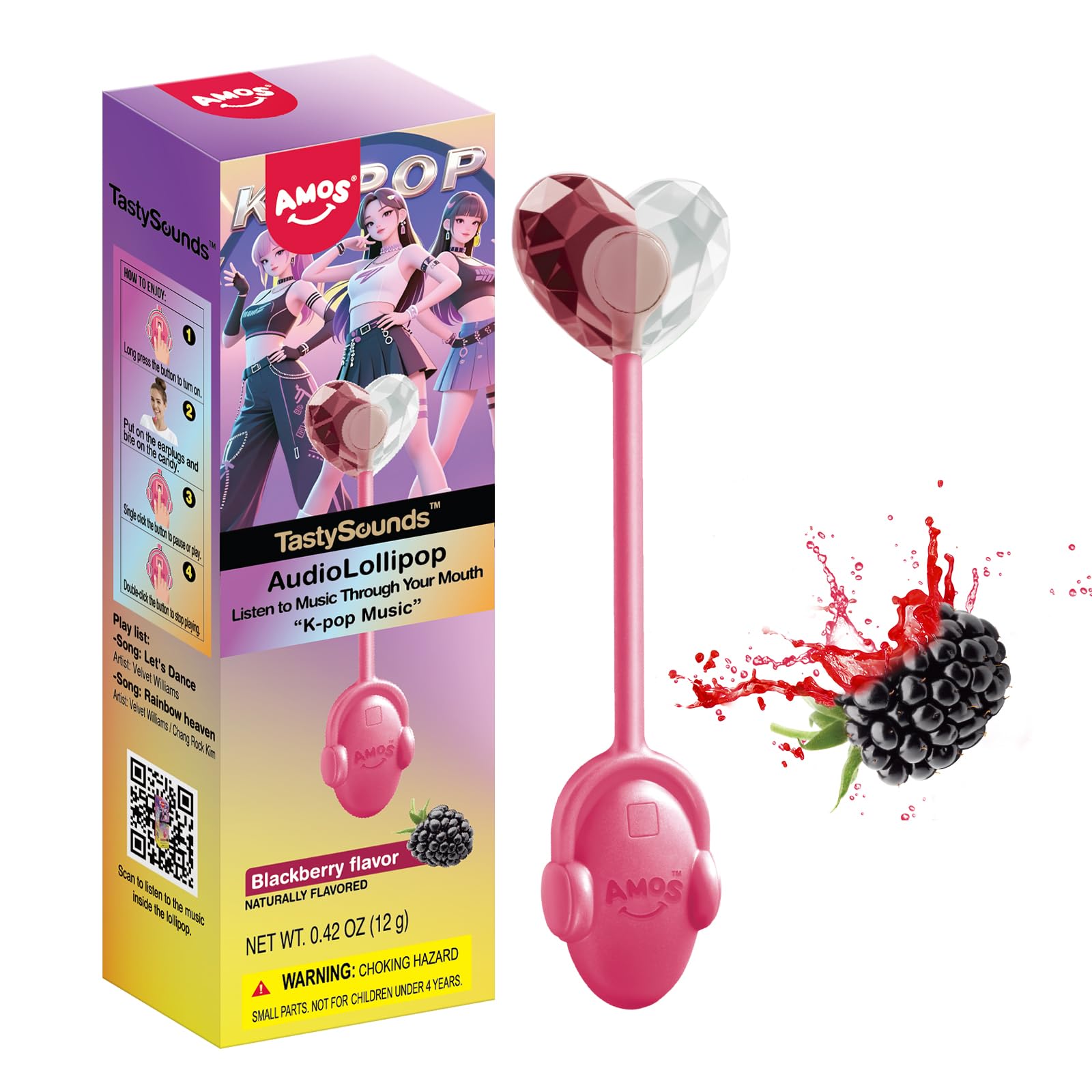 Amazon.com : Amos Music Lollipop Candy, Audio Singing Lollipop