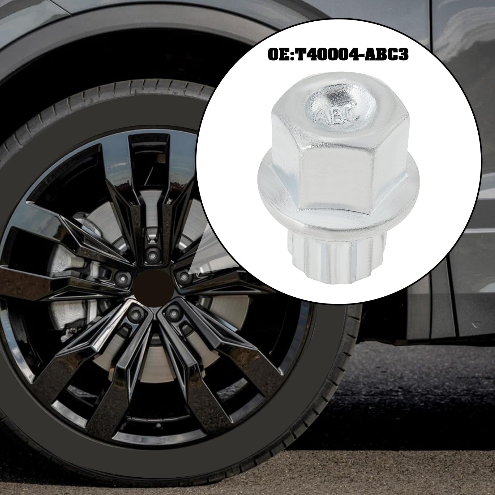 1 szt. antykradzieżowy klucz do demontażu nakrętki koła T40004-ABC3 ABC-3/14PT 29,1 x 23,4 mm kompatybilny z VW do samochodów koło nakrętka nakrętka śruby do demontażu
