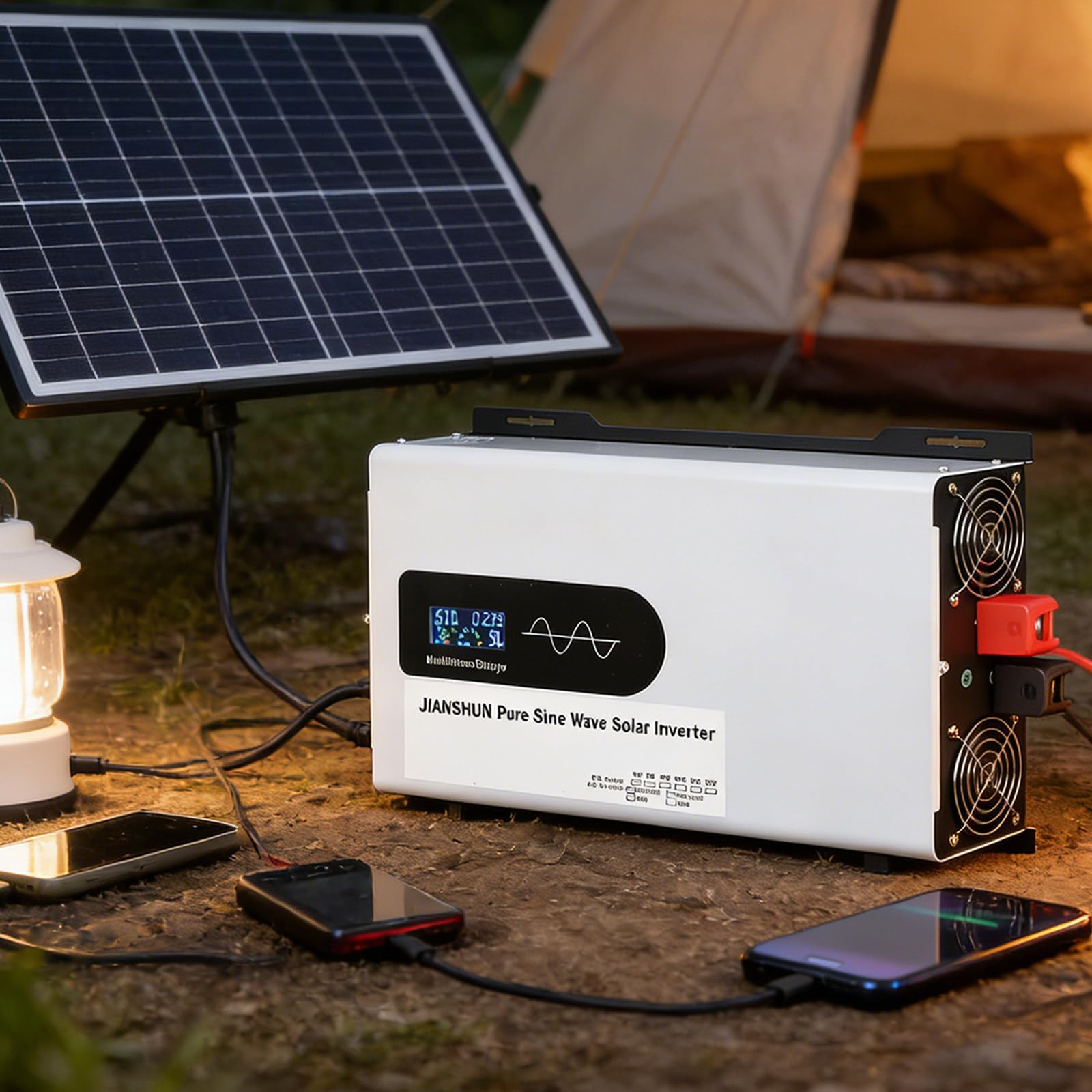 Inverter Solare Ibrido da 5000 W, Convertitore da CC 12/24/48 V a Ca 110 V/220 V con Uscita a Onda Sinusoidale Pura, Inverter in Parallelo, per Accumulo di Energia Domestico 48V