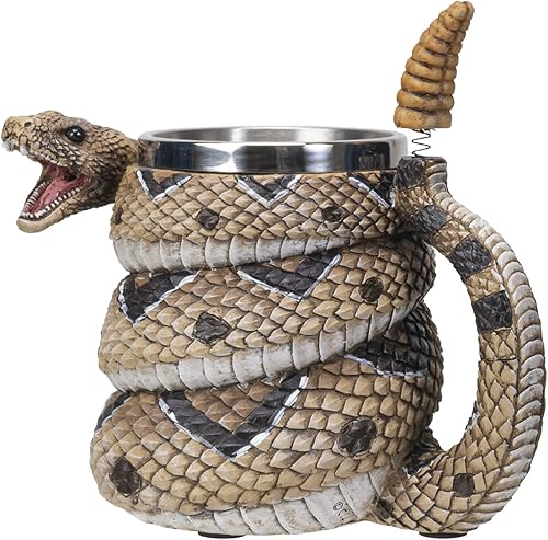 Miniatura 5 de SUMMIT COLLECTION Taza de café con diseño de serpiente de cascabel de 16 onzas líquidas