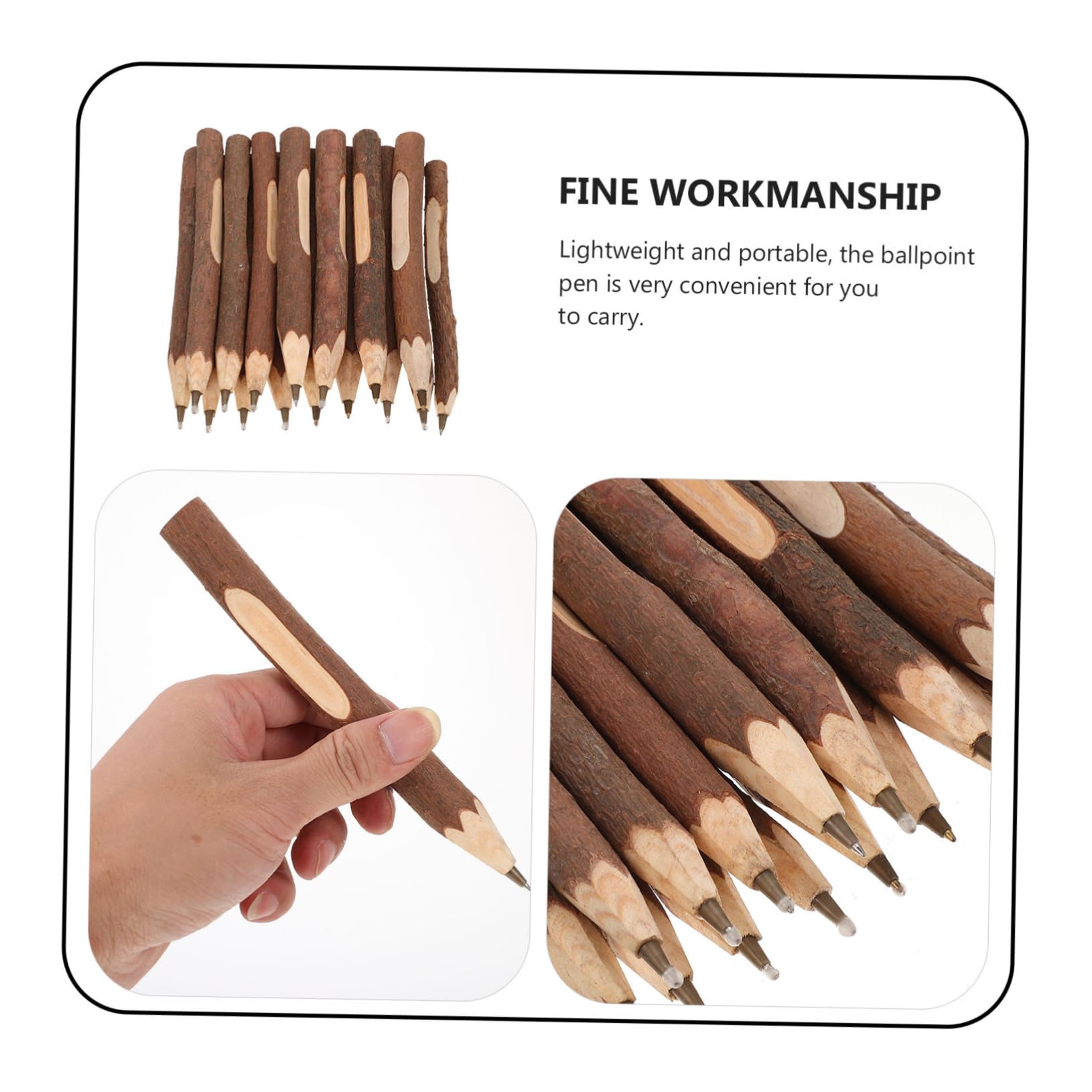80 Pièces Stylo à bille Brindille stylos bille crayon bille stylo fantaisie stylo à bille pratique surligneur des stylos stylo à bille domestique stylo d'écriture pratique en bois