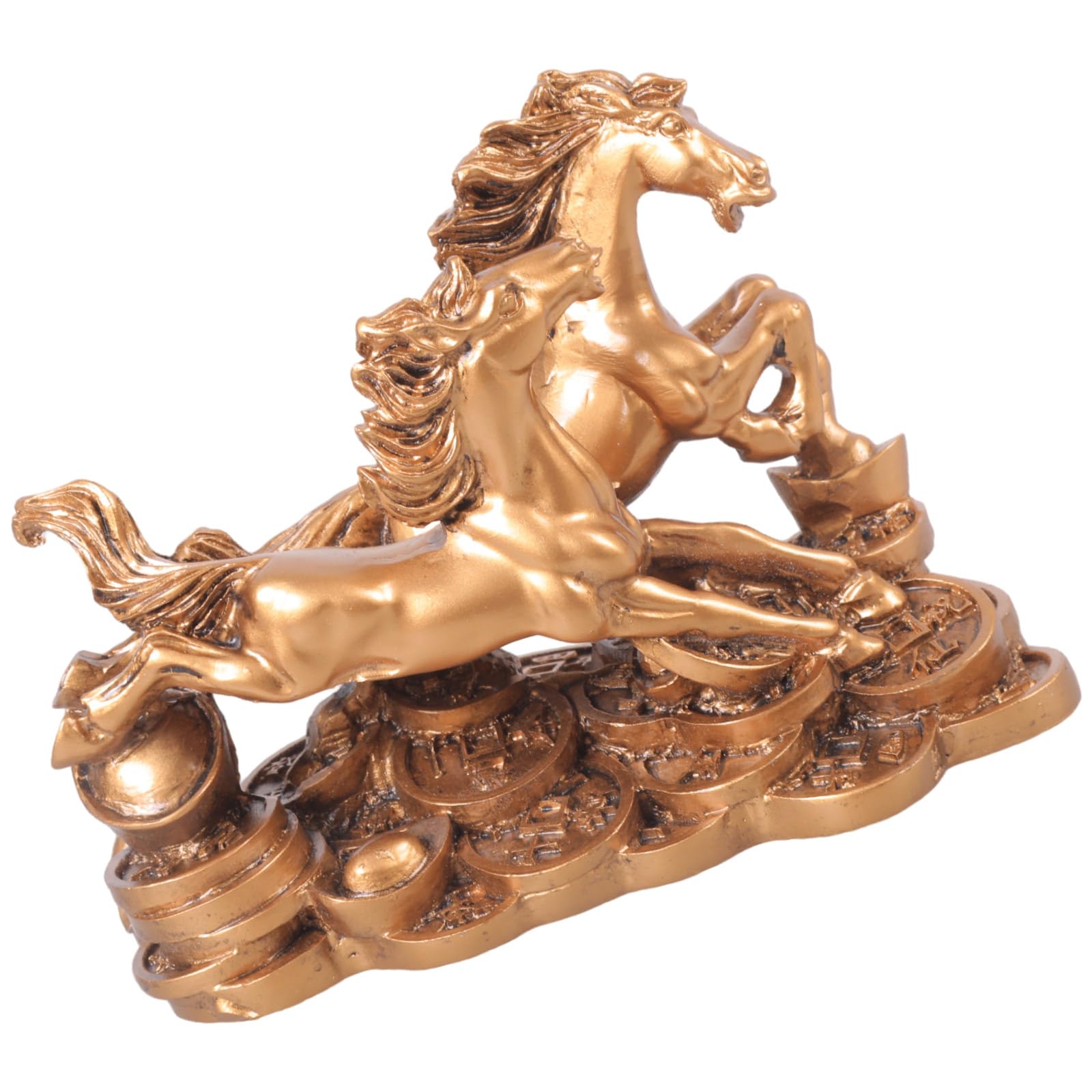 Kalttoy Horse Sculptures Fengshui Positive Energy Tabletop Ornament for Home Decor Galloping Horses Statue