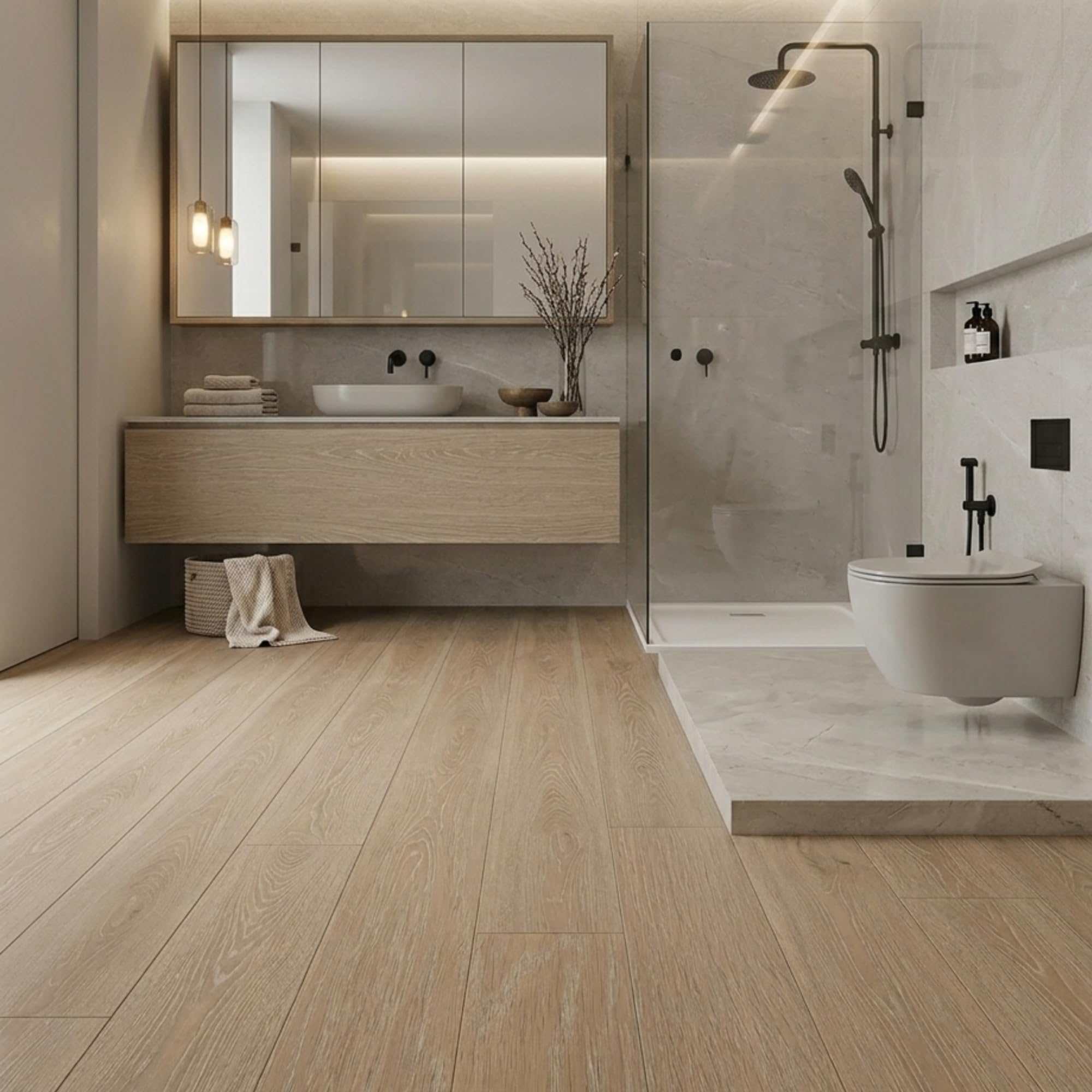 Suelo vinílico SPC click 5 mm efecto madera Roble Ámbar (2,21 m²) - ISOVEX