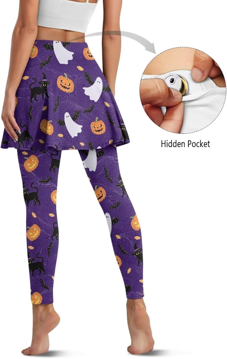 Short Skirt with Leggings for Women Casual Athletic Tennis Golf Pickleball Sports Skirted Legging with Pocket XS-3XL