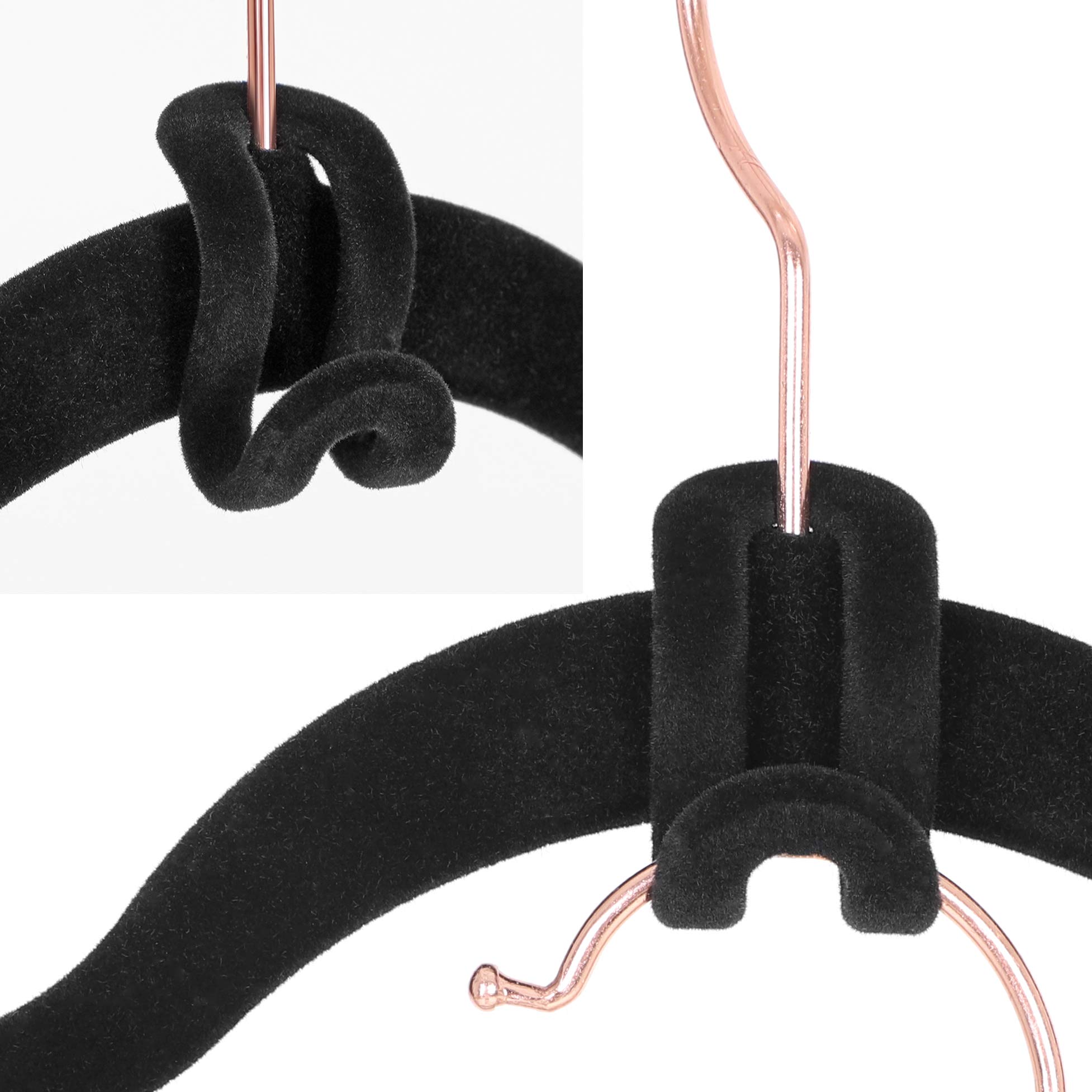 Ganci Appendiabiti Floccati Salvaspazio - 30 Pezzi, Grigio, Per Organizzare Guardaroba - Collegamento Verticale, Morbidi - Foto 6