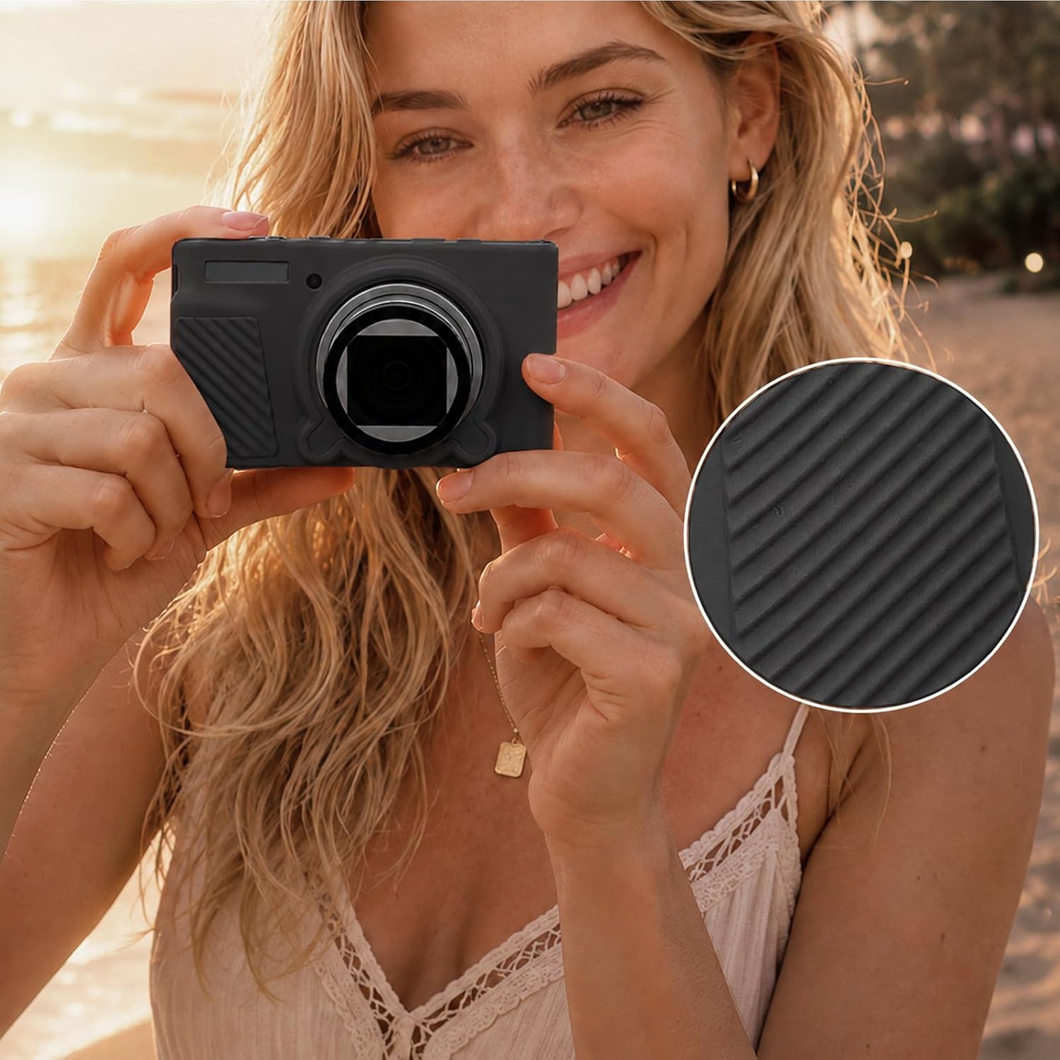 Silicone Camera Case for Canon SX740/SX730 Protective Case Set (Black) image 5