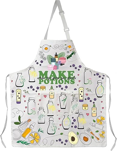 Miniatura 6 de CMNIM Delantal de hierbas con bolsillos - Delantal de jardinería para amantes de las hierbas