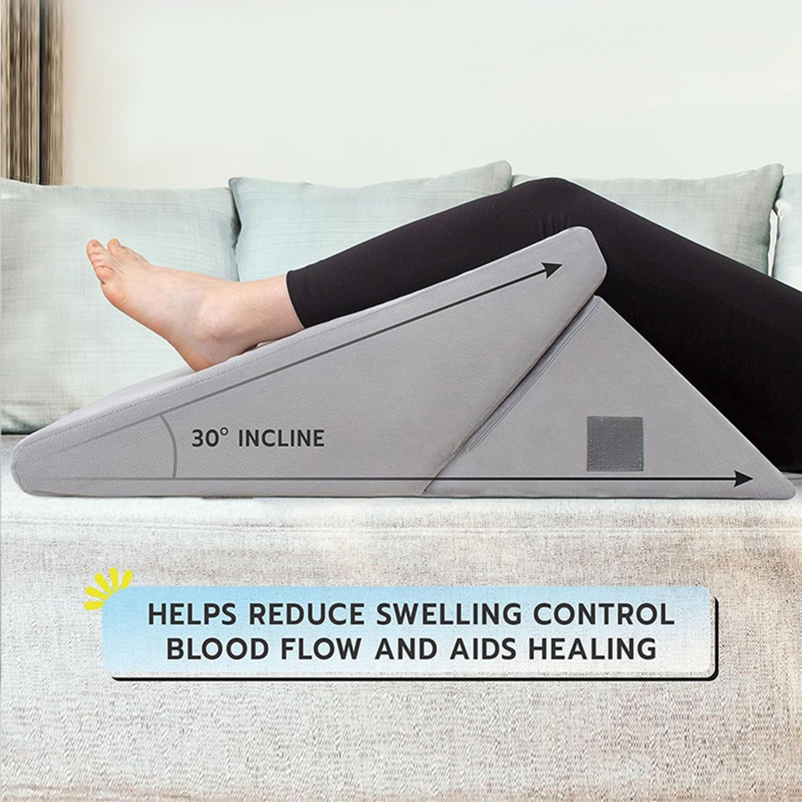 Almohada De Cuña Plegable 2 En 1 De Espuma Viscoelástica,Soporte Ortopédico para Reflujo Ácido,Reducir El Dolor De Espalda,Ronquidos Y Problemas Respiratorios