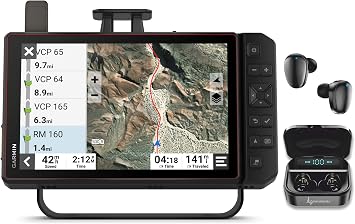 Garmin Tread XL - Baja Race Edition, Rugged, ultrabright 10 Off-Road Race Navigator, Team Tracking with Built-in inReach Satellite Communication with Wearable4U Earbuds Bundle