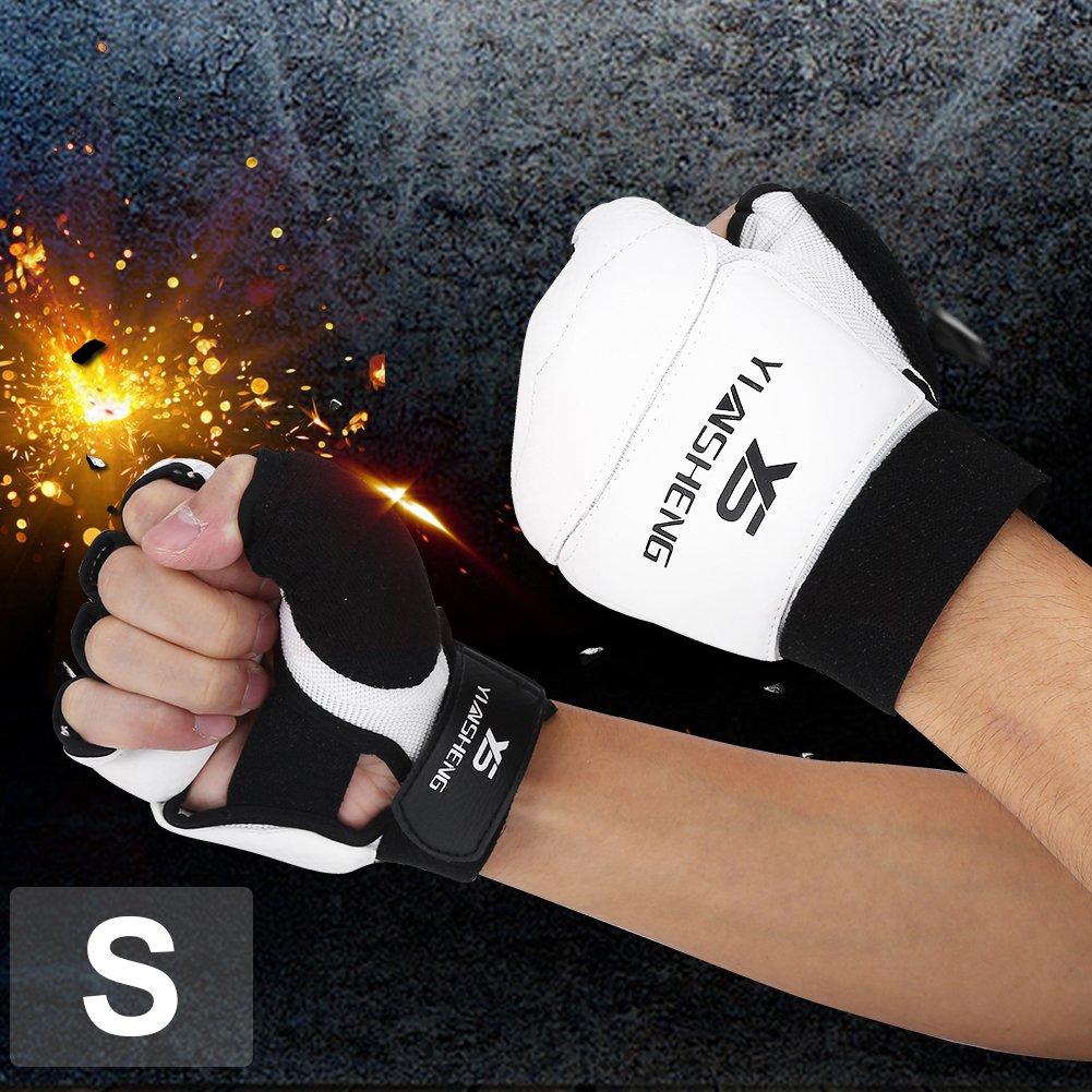 Tbest Taekwondo Kinder,Taekwondo des Mains Formation de Boxe Adulte/Enfants Taekwondo Sparring des Pieds pour Le Pied Couverture de Boxe(S-Main)