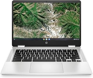 HP Chromebook x360 14a-ca0110ca 14" Intel Celeron N4120 4 GB LPDDR4 128 GB eMMC Chrome OS Mineral Silver(Renewed)