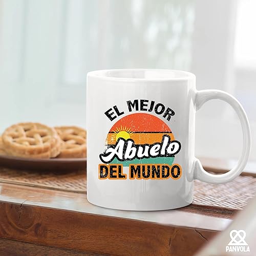 Miniatura 4 de El Mejor Abuelo Del Mundo - Taza de cerámica de 11 onzas, color blanco