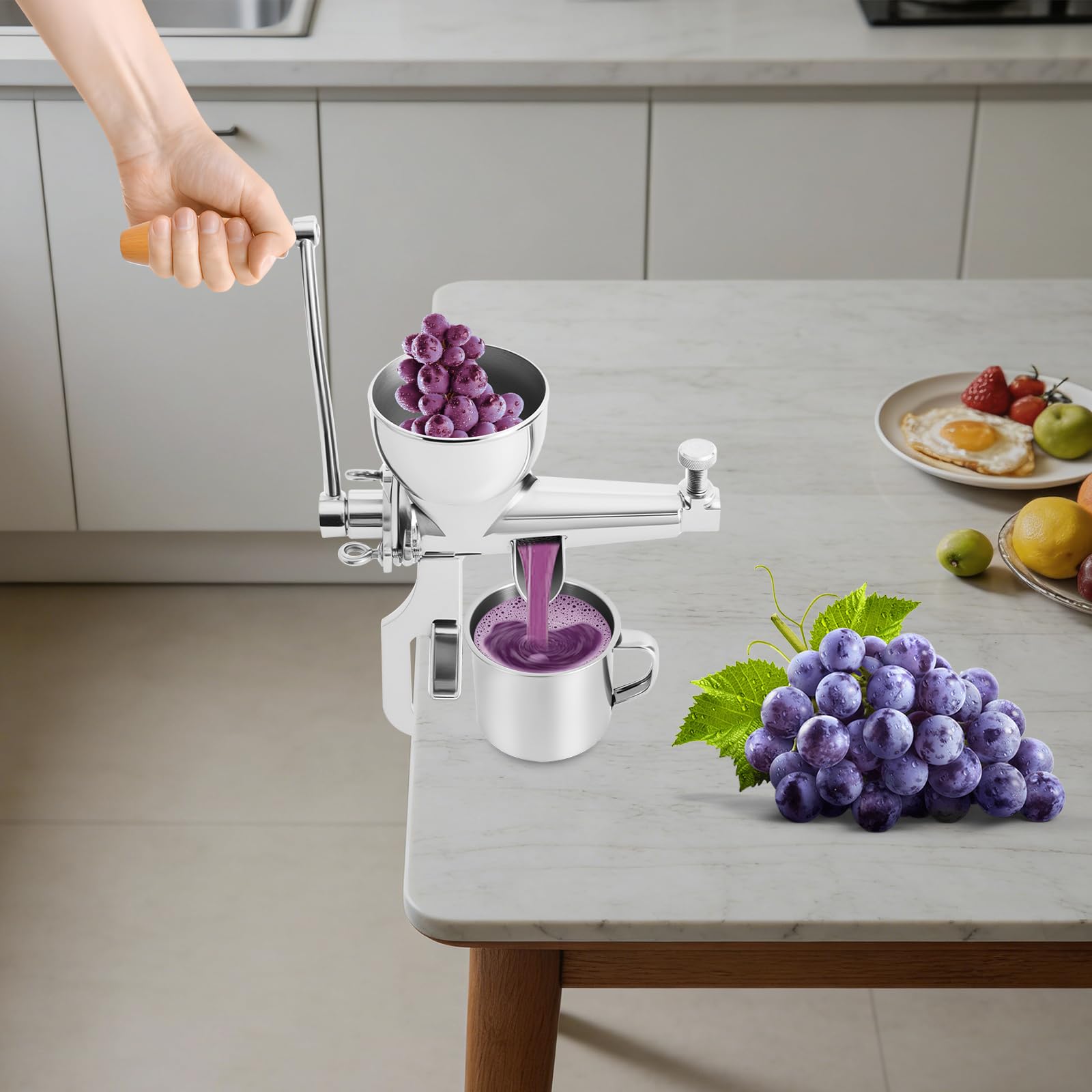 Exprimidor de acero inoxidable Exprimidor de hierba de trigo Juicer manual Exprimidor de naranja manual Exprimidor de frutas vegetales Extractor de naranja