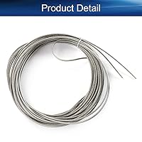 Vista 4 de Heyiarbeit Cable de alambre 5/32 de acero inoxidable 304, cable de alambre de PVC de 65.6 pies de longitud, cable de avión perfecto para exteriores