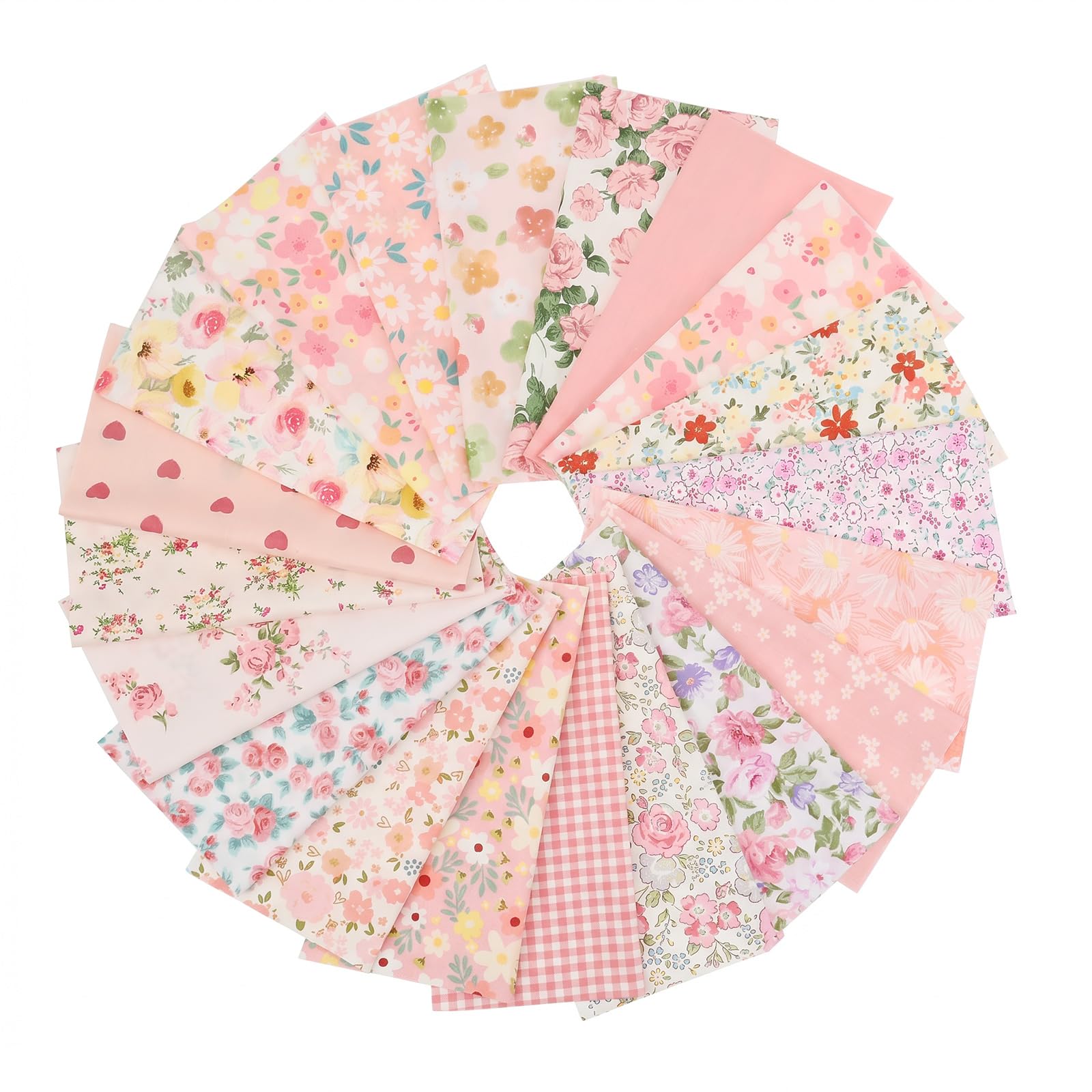 40Pcs Cotton Fabric Squares 25x25cm, Fat Quarters Fabric Bundles for Sewing, Quilting and DIY Crafts, Precut Quilting Cotton Bundles for Making Patchwork Quilts, Throw Pillows and Present Wrapping