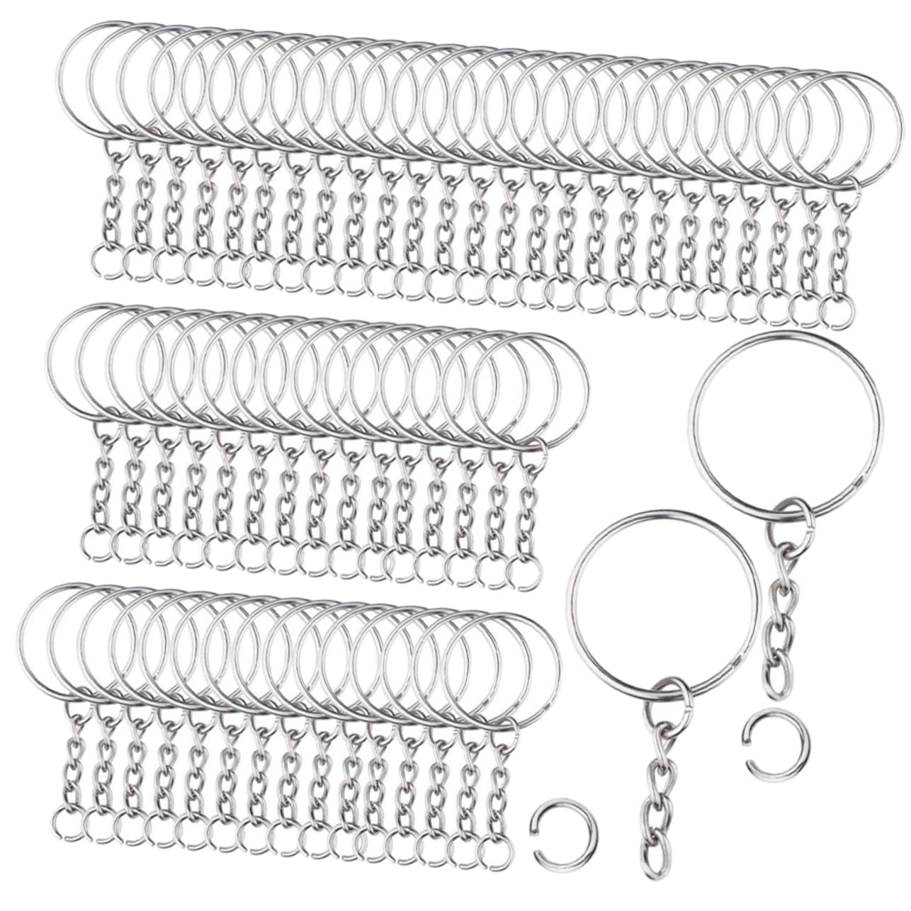 Kit fabrication anneaux porte clés en acier inoxydable supérieur pour accessoires durables