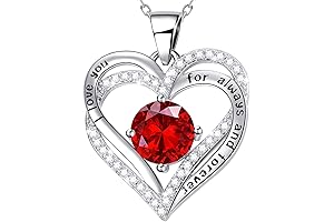 Sliver Heart Necklaces for Women Birthday Gift