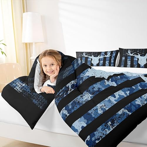 Miniatura 9 de Homewish Lindo juego de edredón de elefante para niños, tamaño individual, decoración de cabaña para niños y niñas, adultos, girasoles, plantas