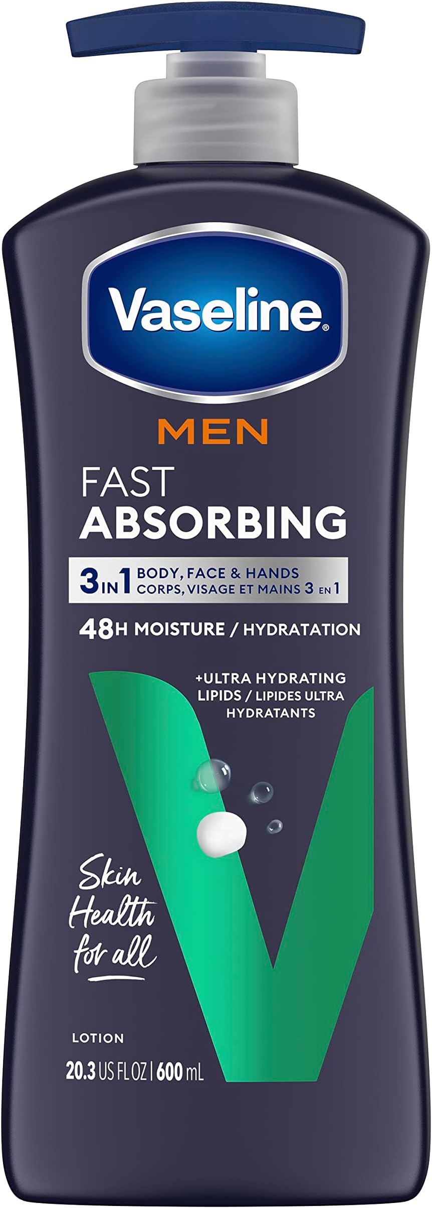Men Fast Absorbing Body & Face Lotion - 20.3 oz