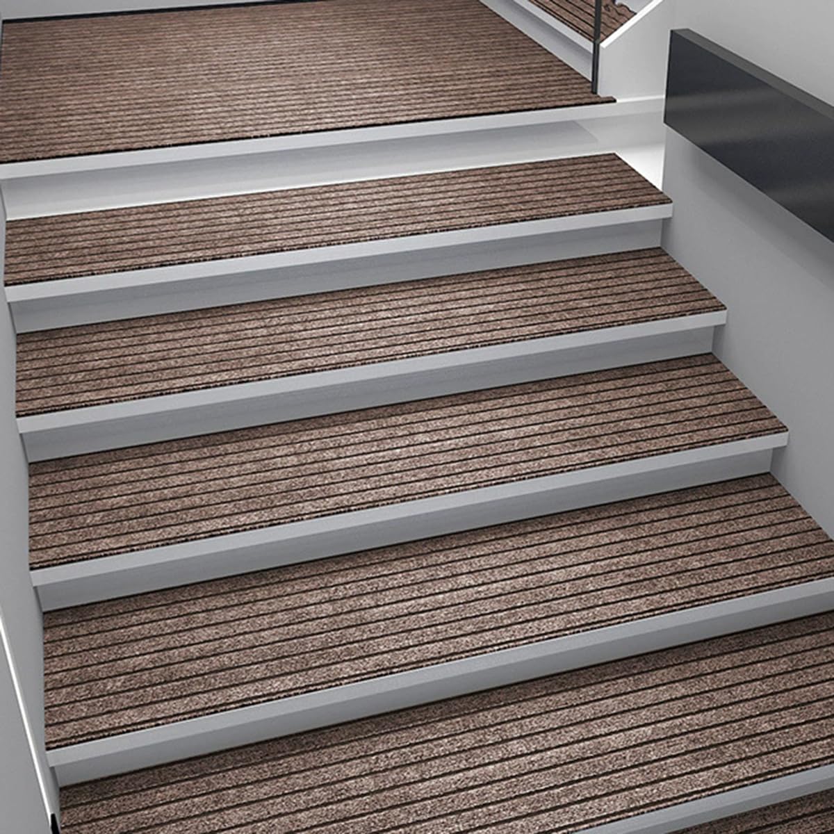 Evita resbalones con las almohadillas para escaleras de interior de 30x85 cm