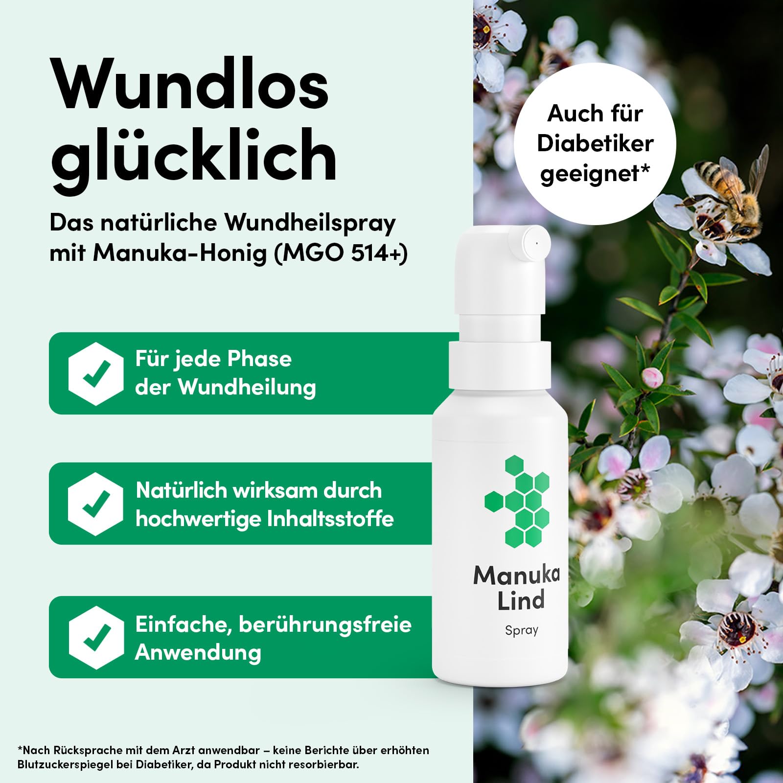 Wundheilspray 2x30ml - mit Manuka-Honig MGO 514+