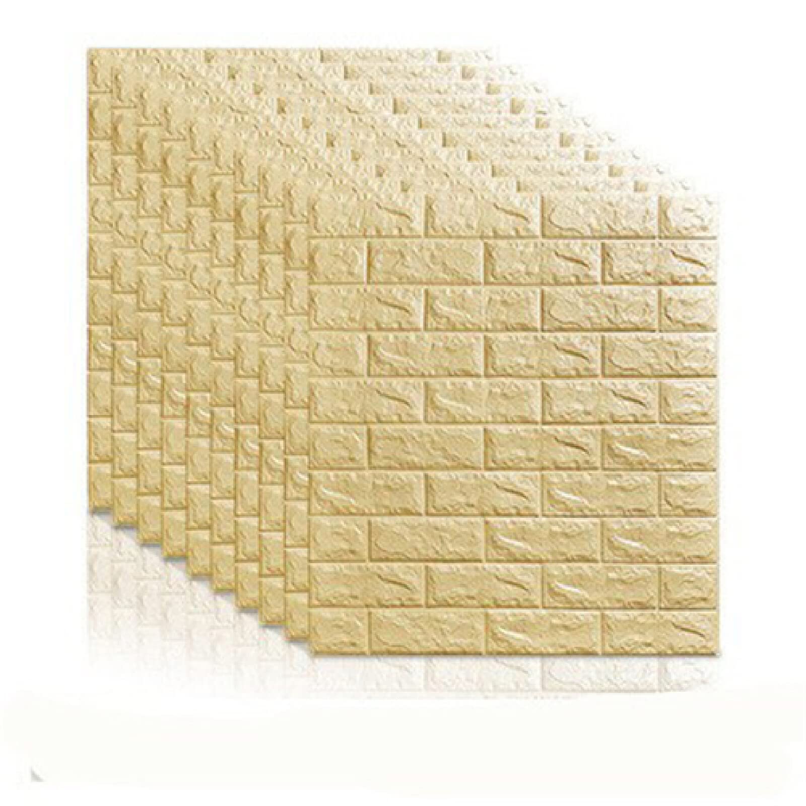 10 PZ 70 * 77 CM Adesivi murali impermeabili in schiuma Adesivi murali 3D Adesivi murali autoadesivi fai da te decorazione della parete della casa_77 X 70 X0,55 cm