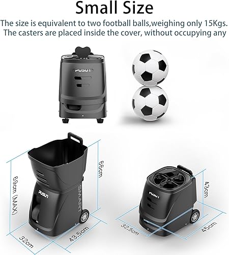 Miniatura 5 de Máquina de pickleball inteligente PP para deportes al aire libre - Control inteligente de aplicaciones, capacidad de más de 80 bolas, frecuencia de