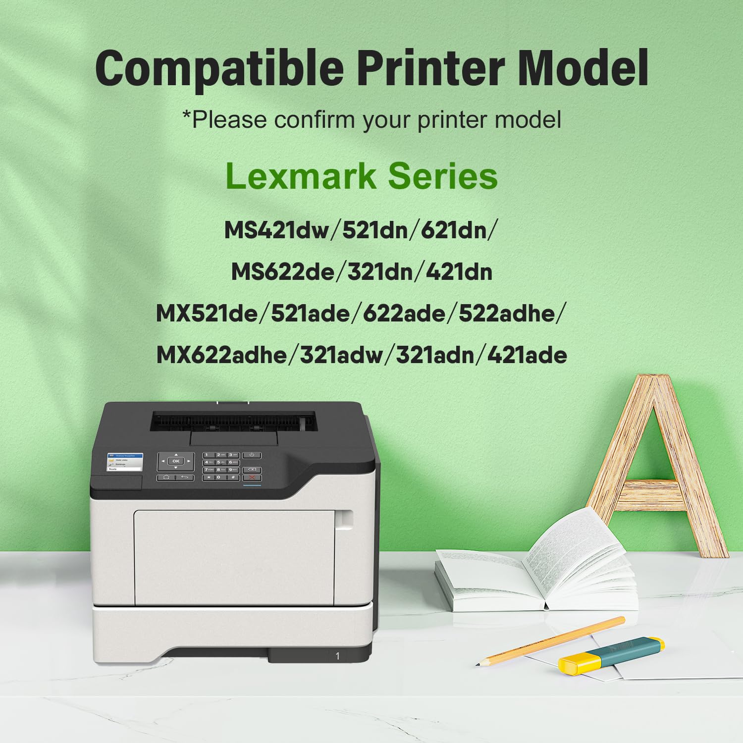 56F2H00 Cartuccia toner di ricambio ad alta efficienza per Lexmark 56F2H00 56F2000 per stampante laser MS321 MS421 MS521 MS621 MS622 MX321 MX421 MX521 MX522 MX622 15 0000000000000 Pagine