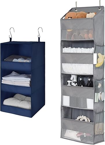 GRANNY SAYS Paquete de 1 organizador colgante de armario RV y 1 paquete de estantes de almacenamiento detrás de la puerta