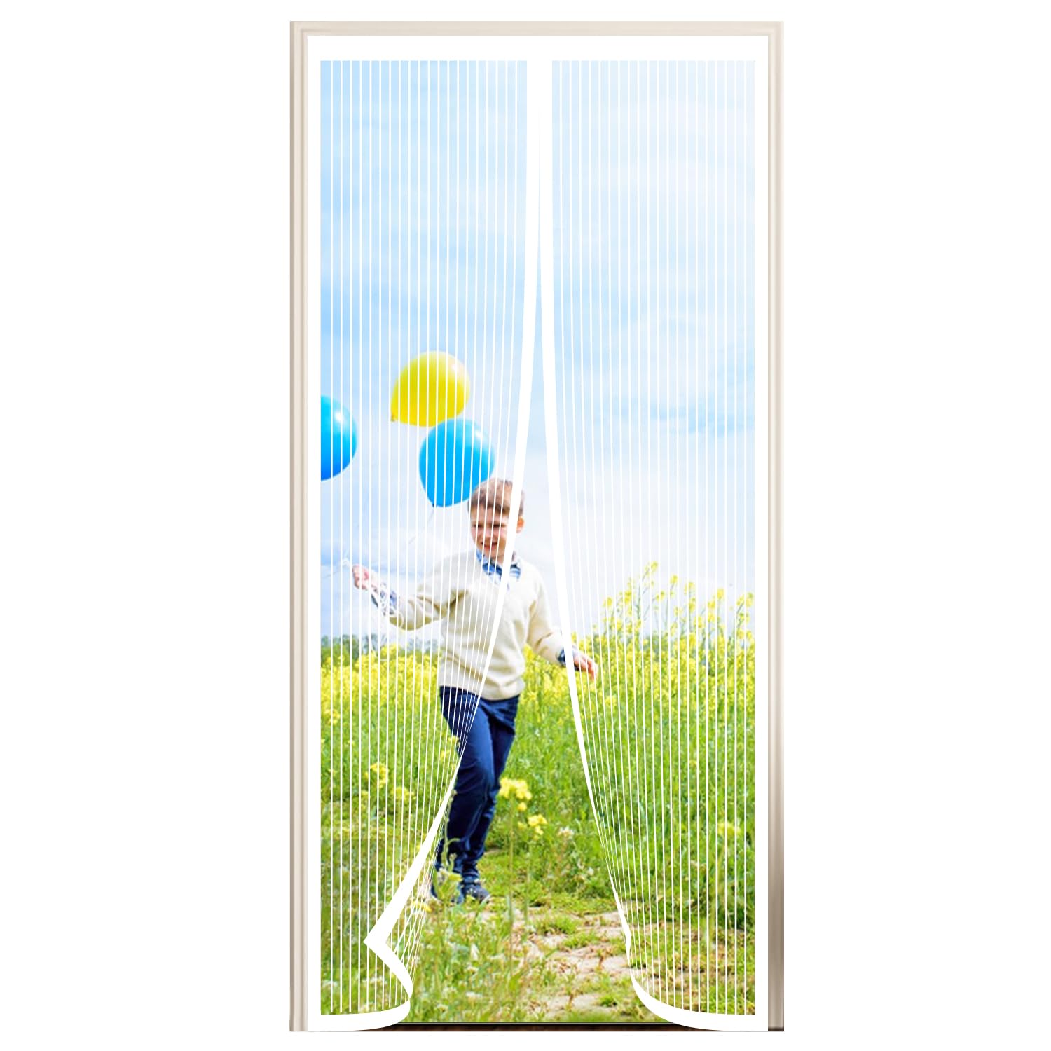 Zanzariera Magnetica Per Porte 70x215 Cm - Chiusura Automatica | Antizanzare E Antivento - Foto 4