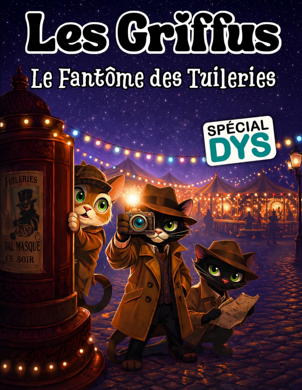 Les Griffus, le Fantôme des Tuileries: Édition adaptée DYS (dyslexie) – Roman policier jeunesse illustré – Lecture facile 8-12 ans – Un faux fantôme, ... à Paris (Les Griffus - Version DYS)
