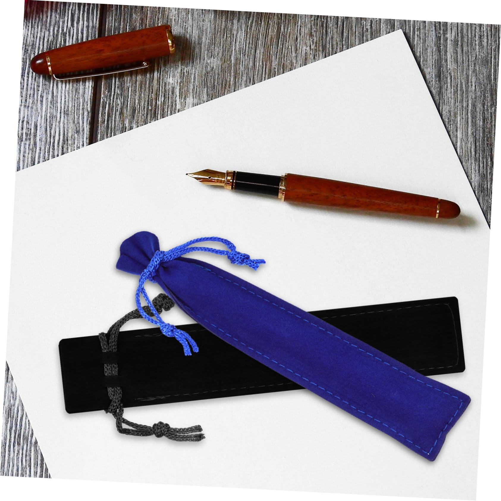200pièces Poches à Stylo avec Cordon Étuis De pour Et Crayons De Rangement Et Noirs