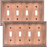 Vista 134 de Paquete de 2 cubiertas de placa de interruptor de luz de doble palanca, cubiertas decorativas de placa de doble interruptor Pearls, placa de pared