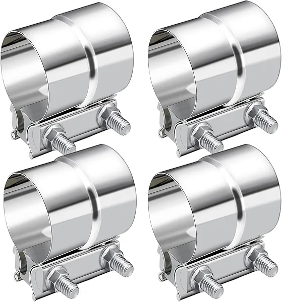 Exhaust Clamp, Stainless Steel Muffler Band Clamp, Lap Joint Band Clamp Stainless Steel for Pipes, Mufflers, Catalytic Converters (4, 3 inch)