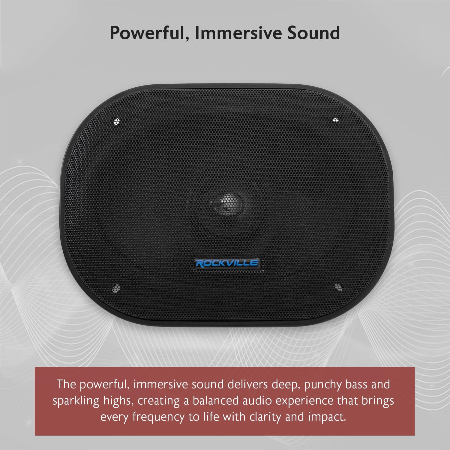 Rockville RVL69W 6x9 300w Subwoofer para carro de alumínio fundido