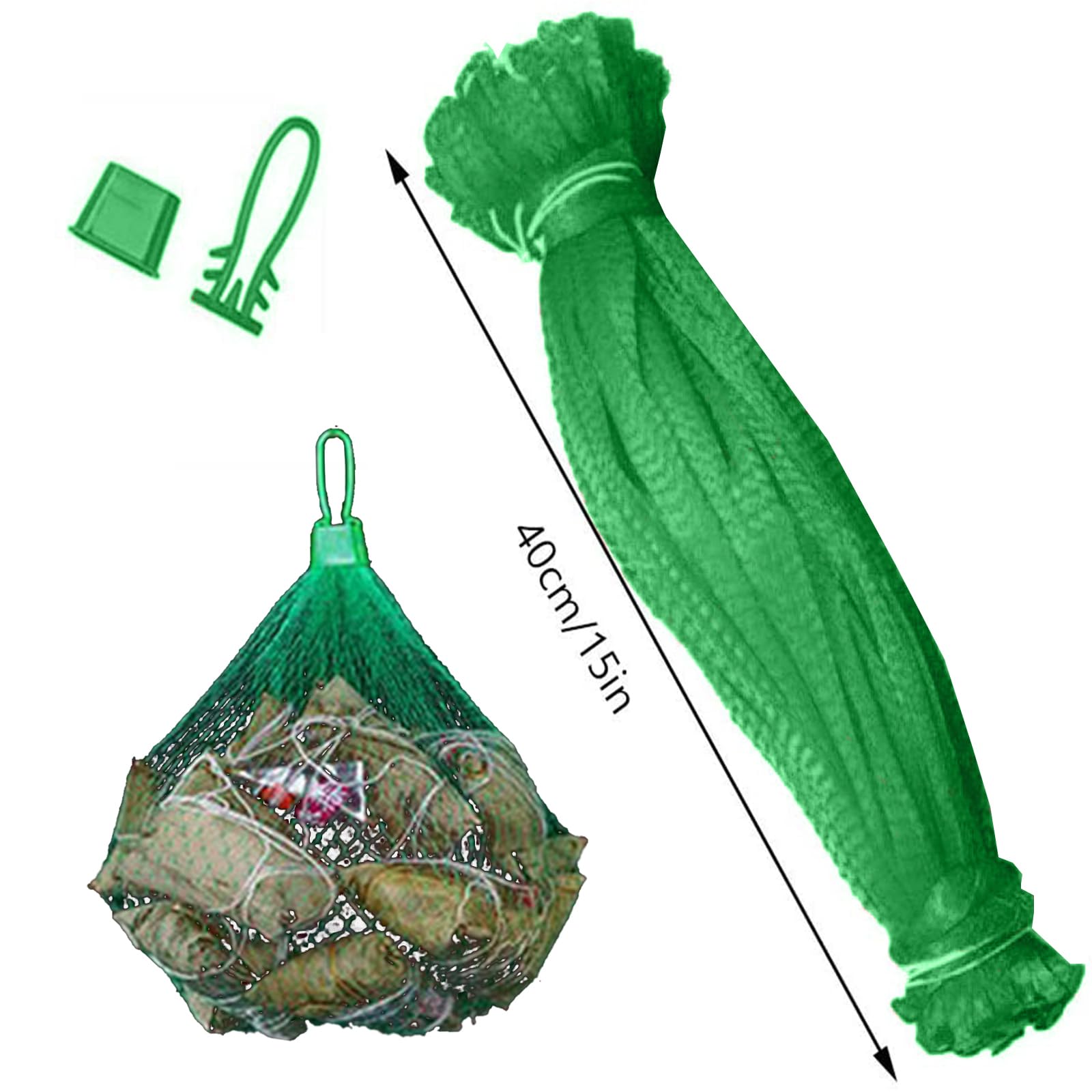 Molyorch 100 Pièces Sac en Filet Réutilisable pour Fruits Noix Épicerie et Légumes Vert