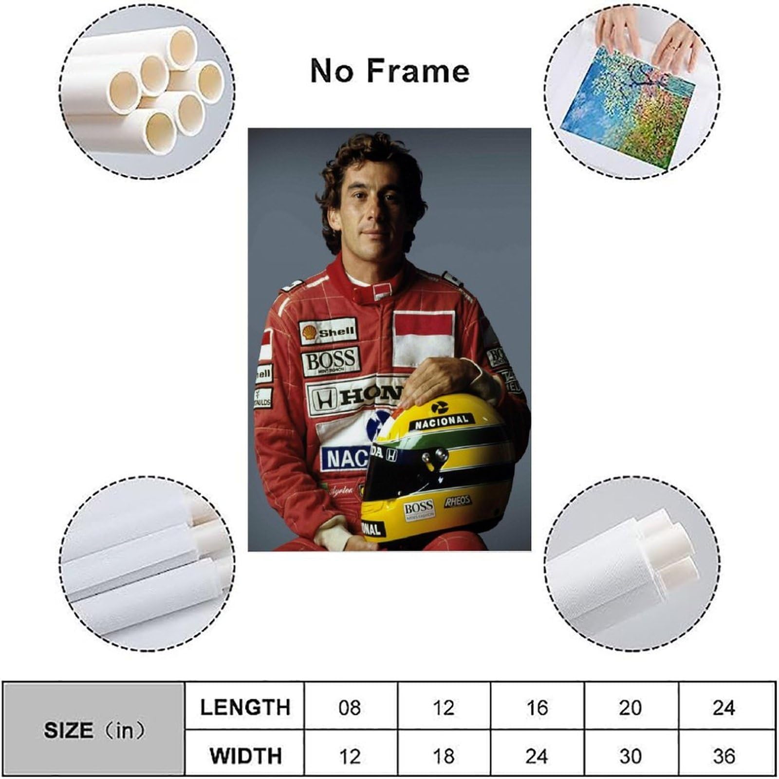 Amazon.co.jp: アイルトン・セナ F1グランプリ キャンバスアート