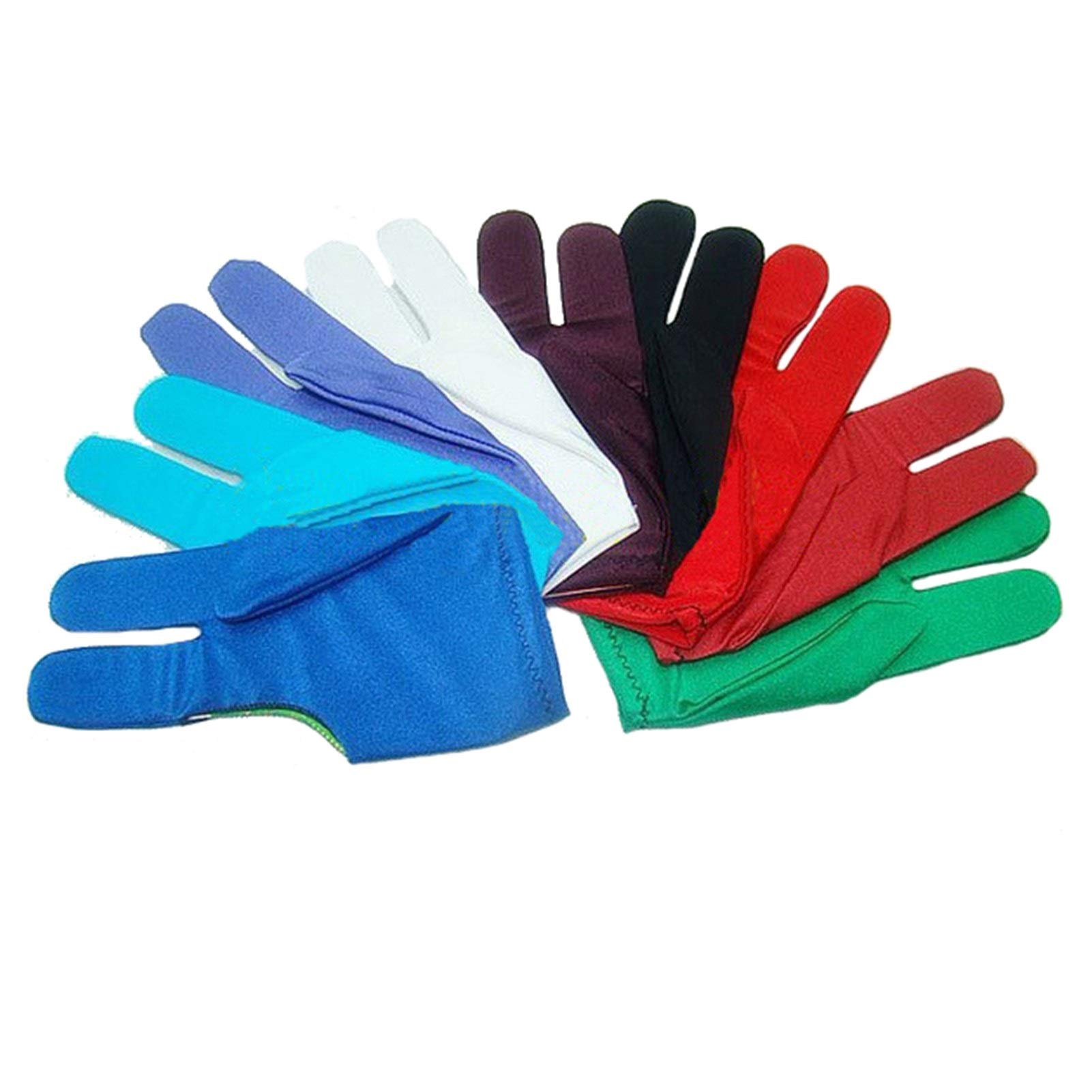 TX GIRL 40pcs/lot Billiards Pool Gloves Colorful Billiard Pool Shooters 3 Fingers Gloves (Color : Gr