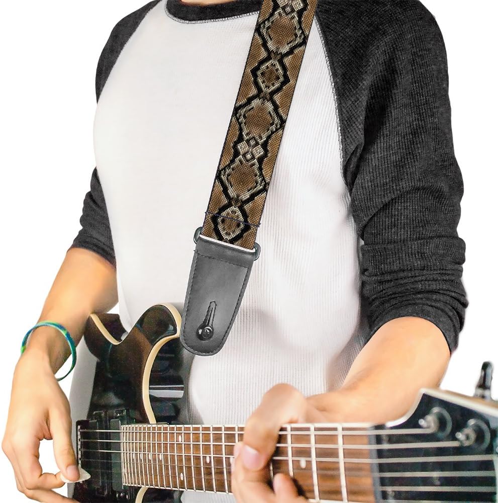 Buckle-Down Guitar Strap Snake Skin 1 2 Inches Wide
