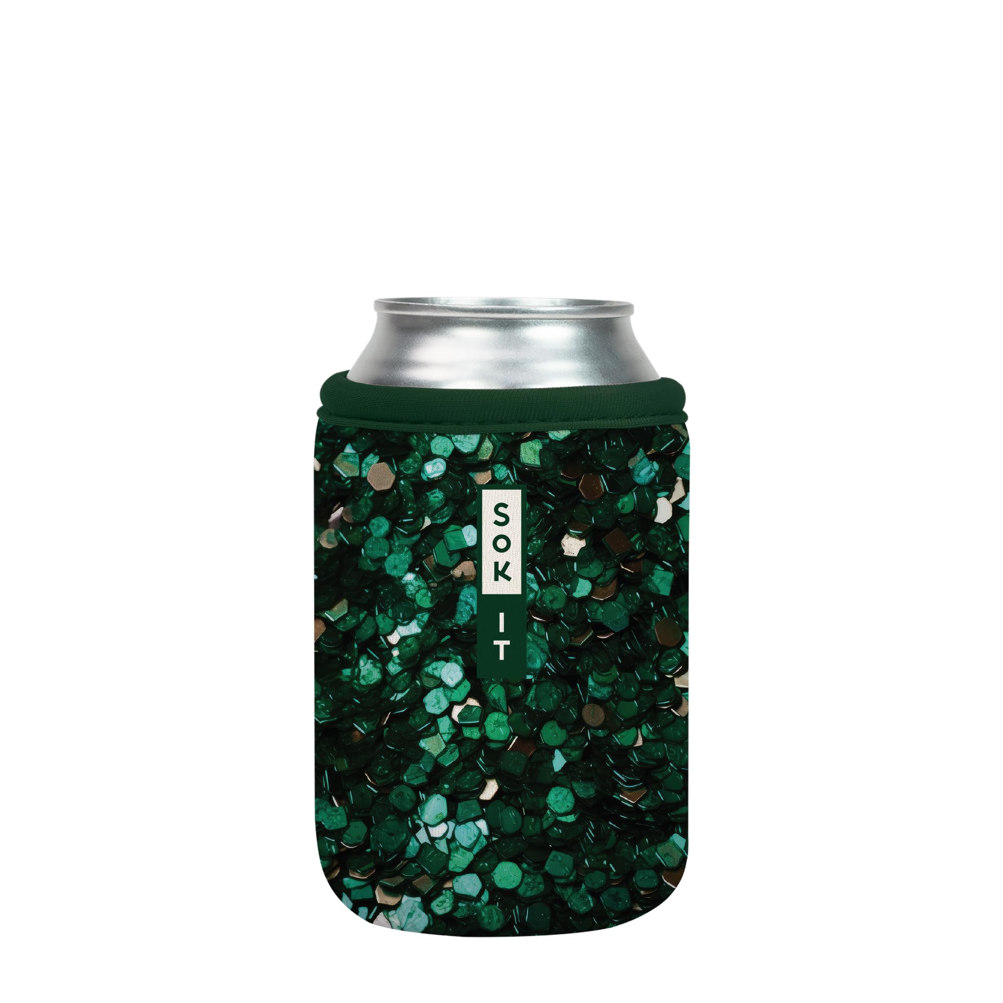 Sok It CanSok Sleeve for Beer & Soda Insulated Neoprene Cover (Glitterally Perfect, 12oz Can Sleeve)