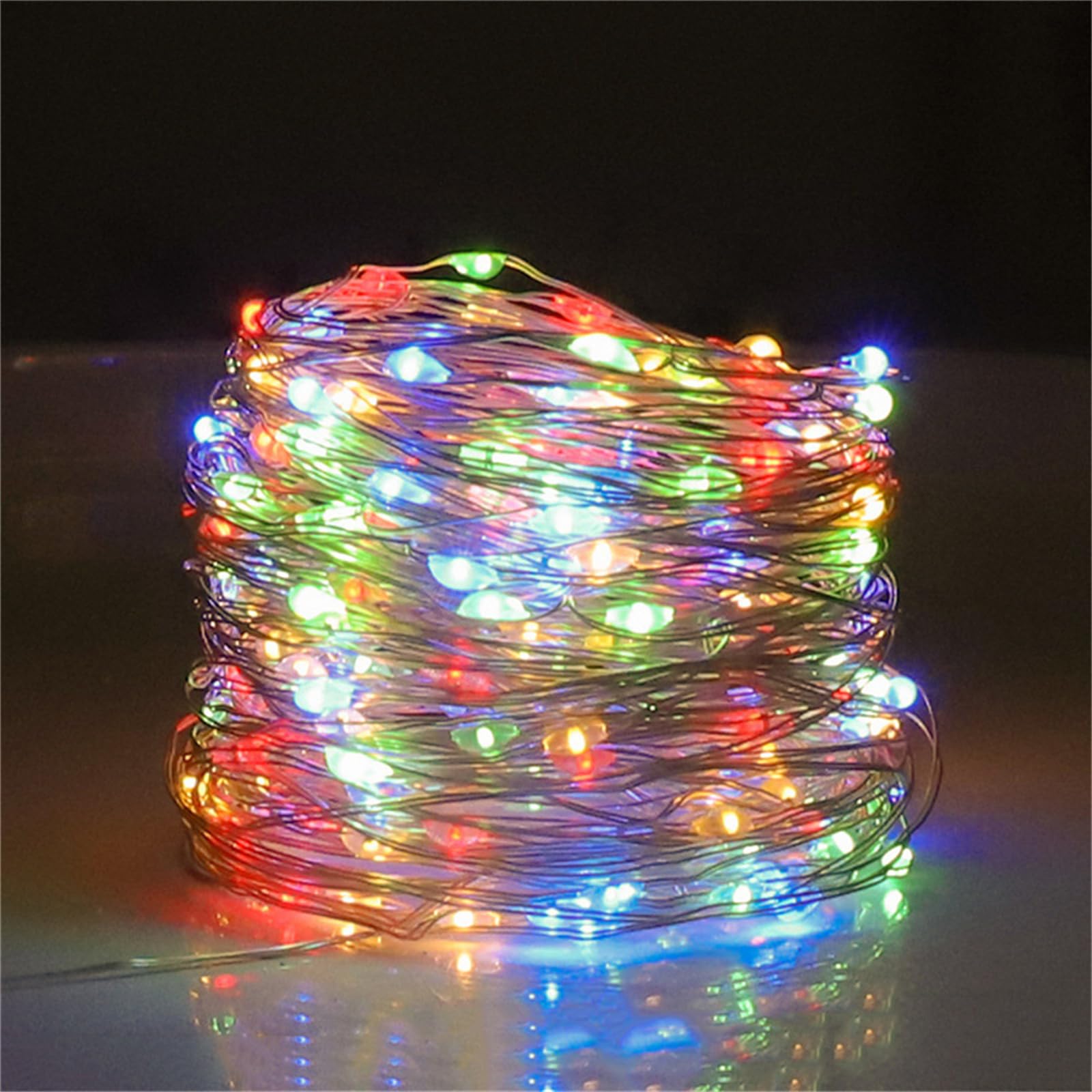 FANSU Warm White Coloured USB Fairy Lights, Indoor/Outdoor String Lights, Easy to Use Copper Wire String Fairy for Balcony Party Wedding Garden Home Decor (Multicolor,3m 30 Lights)