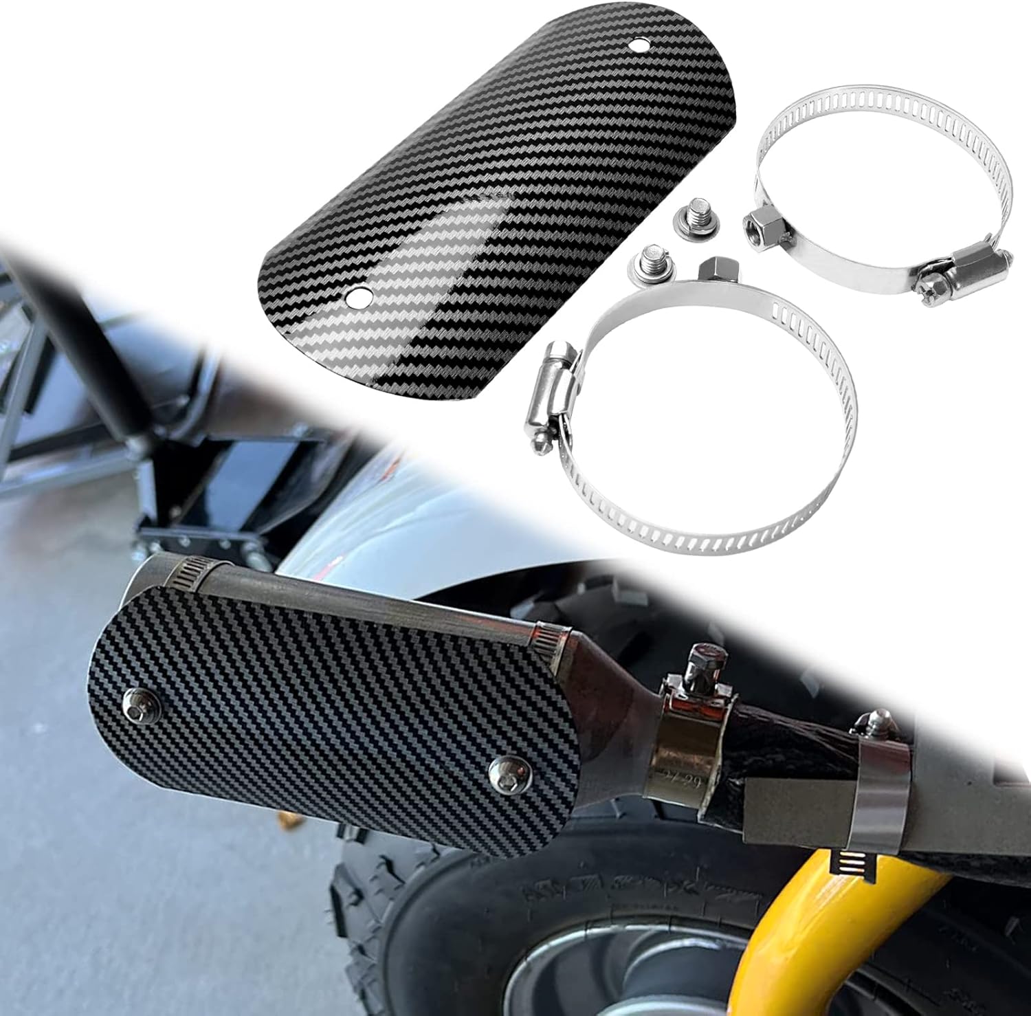 Tongze Motorcycle Exhaust Heat Shield Universal Metal