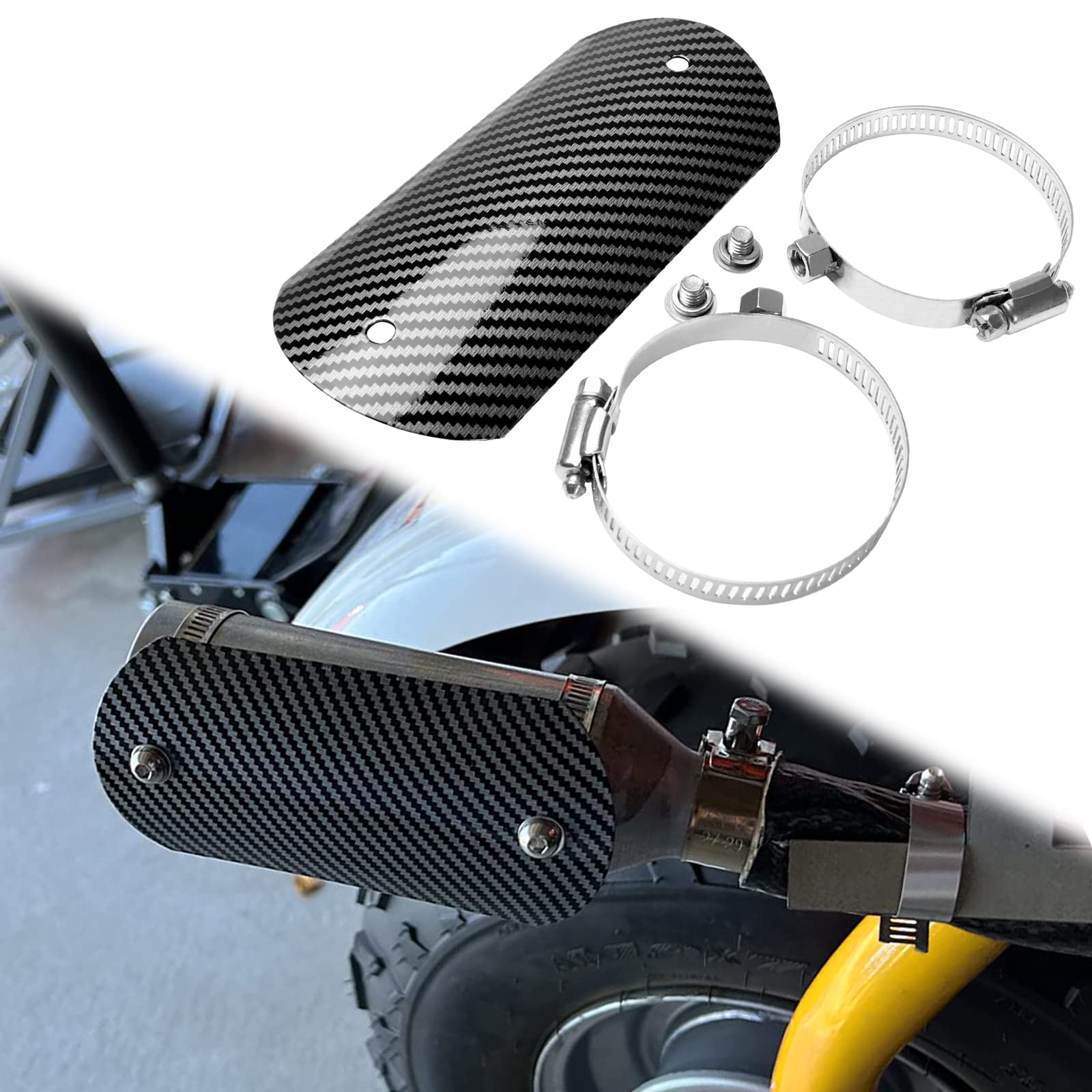 Amazon.com: Tongze Motorcycle Exhaust Heat Shield: Universal Metal