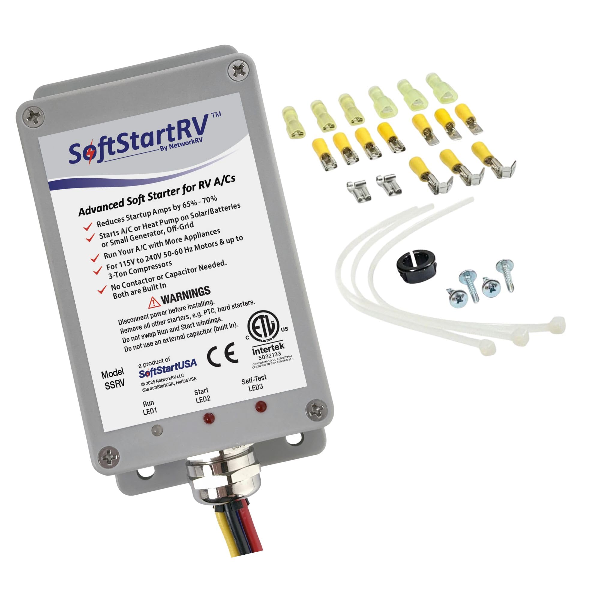 SoftStartRV Soft Start for RV Air Conditioner, RV AC Soft Start Kit for Air Conditioner, Easy Start Even with a Small Generator, 100% Waterproof, Trailer Camper, Motorhome HVAC -NetworkRV