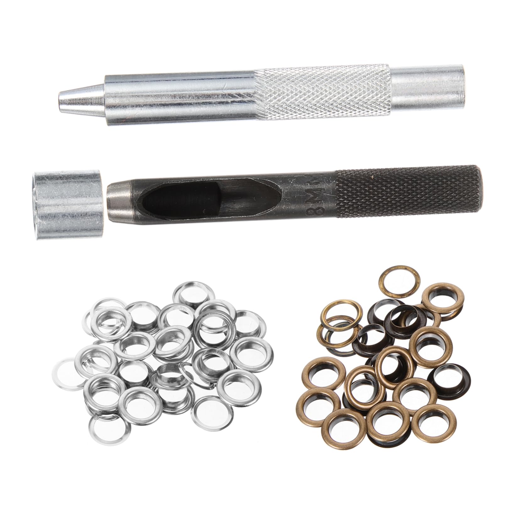Operitacx Kit Di Occhielli Da 2 Set Da 8 Mm Con 3 Strumenti Occhielli in Metallo Set Di Bottoni Con Occhielli Per Scarpe E Abbigliamento Artigianato Di Ogni Colore Totale 100 Pezzi*2