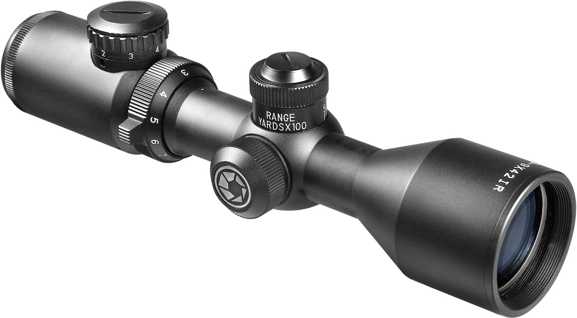 Contour 3-9x42 Illuminated Reticle Compact Rifle Pistol Scope for Hunting & Range Shooting