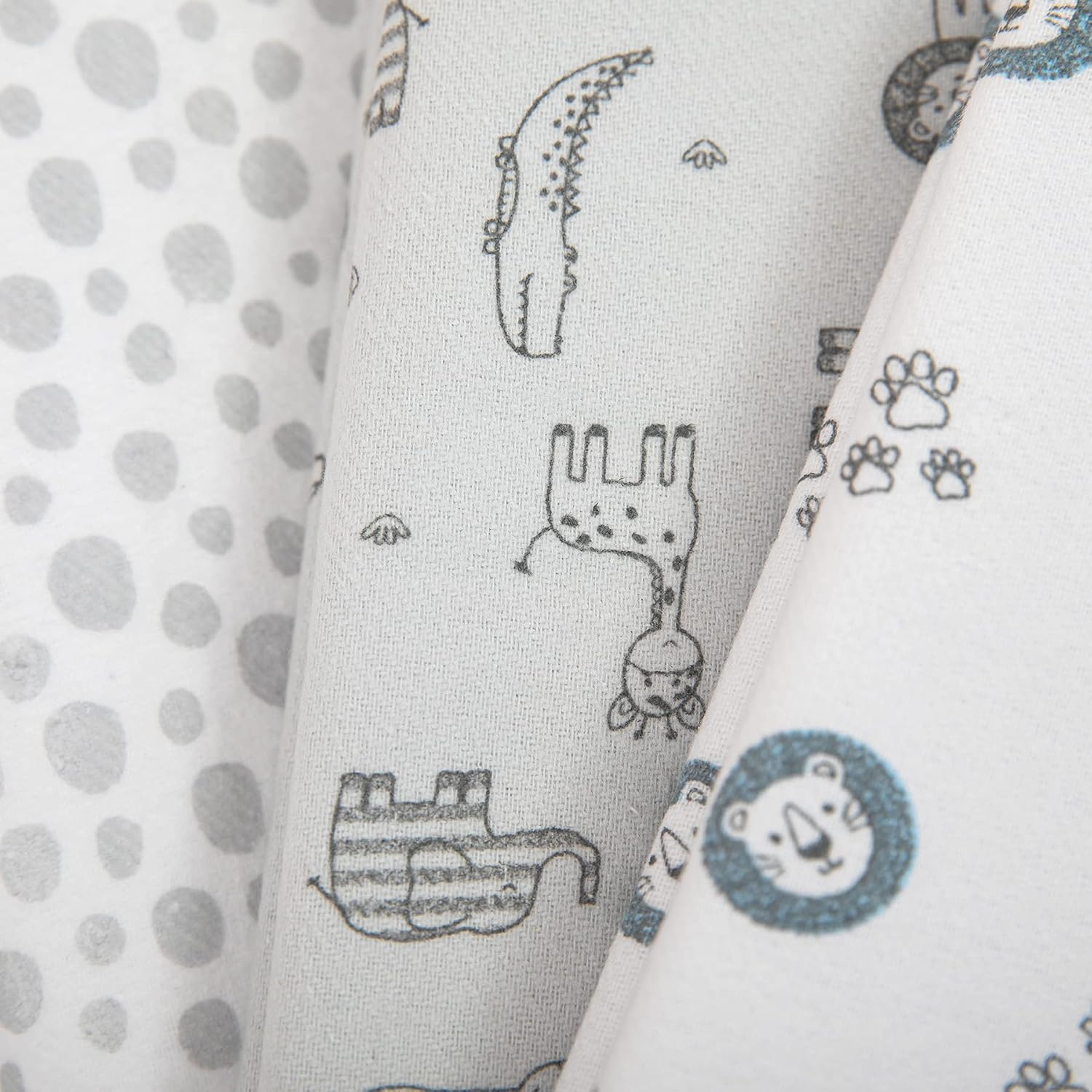 PAPI DESDE 1974 Cueiro Flanel Papi Compose Estampado Para Bebê 80Cm X 50Cm Contém 03 Un