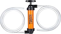 SMART JERRY Manual Siphon Pump: Gasoline Oil Antifreeze Transfer for Cars Trucks Lawn Mowers - Hand Fuel Pump Kit with Inflator